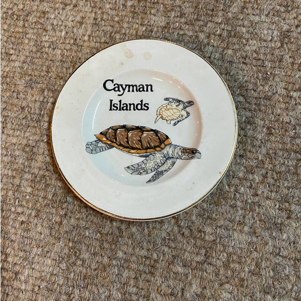 Weatherby Gift Ware Vintage Cayman Islands Sea Turtle Plate